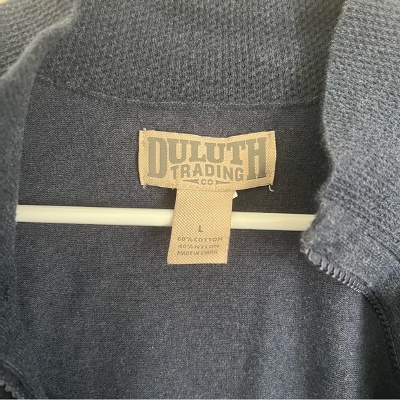 Duluth Trading Company Men’s Blue Sweater Vest Full Zip Size Large - Picture 3 of 6
